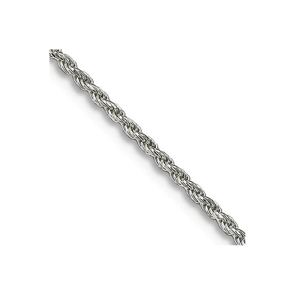 925 Sterling Silver 1.2mm Sparkle-Cut Rope Chain Necklace 14 Inch Chain Necklace - 2.0 Grams