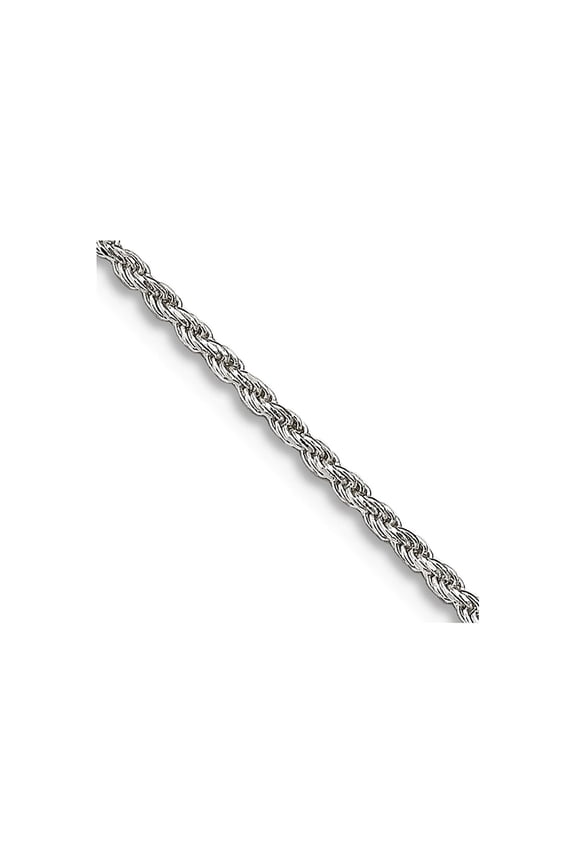 925 Sterling Silver 1.2mm Sparkle-Cut Rope Chain Necklace 14 Inch Chain Necklace - 2.0 Grams