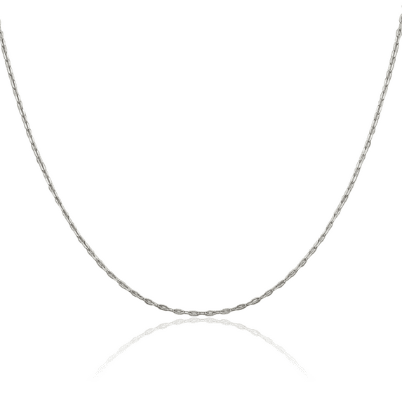 925 Sterling Silver 1.4mm Oval Cable Rolo Link Chain Belcher Necklace