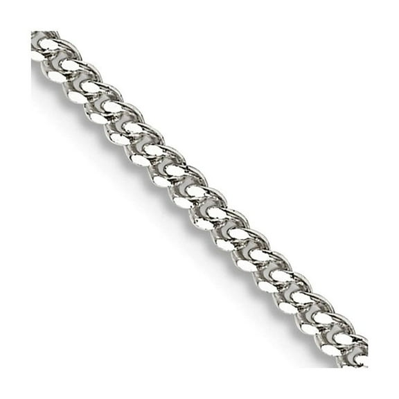 925 Sterling Silver 1.5mm Curb Chain Necklace 26 Inch Chain Necklace for Women and Men - 4.3 Grams