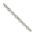 thumbnail image 1 of 925 Sterling Silver 1.5mm Flat Open Oval Cable Chain Necklace 24 Inch Chain Necklace for Women and Men, 1 of 2