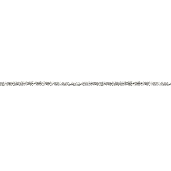 JewelStop 925 Sterling Silver 1.5mm Rhodium Sparkle Chain 16" Necklace