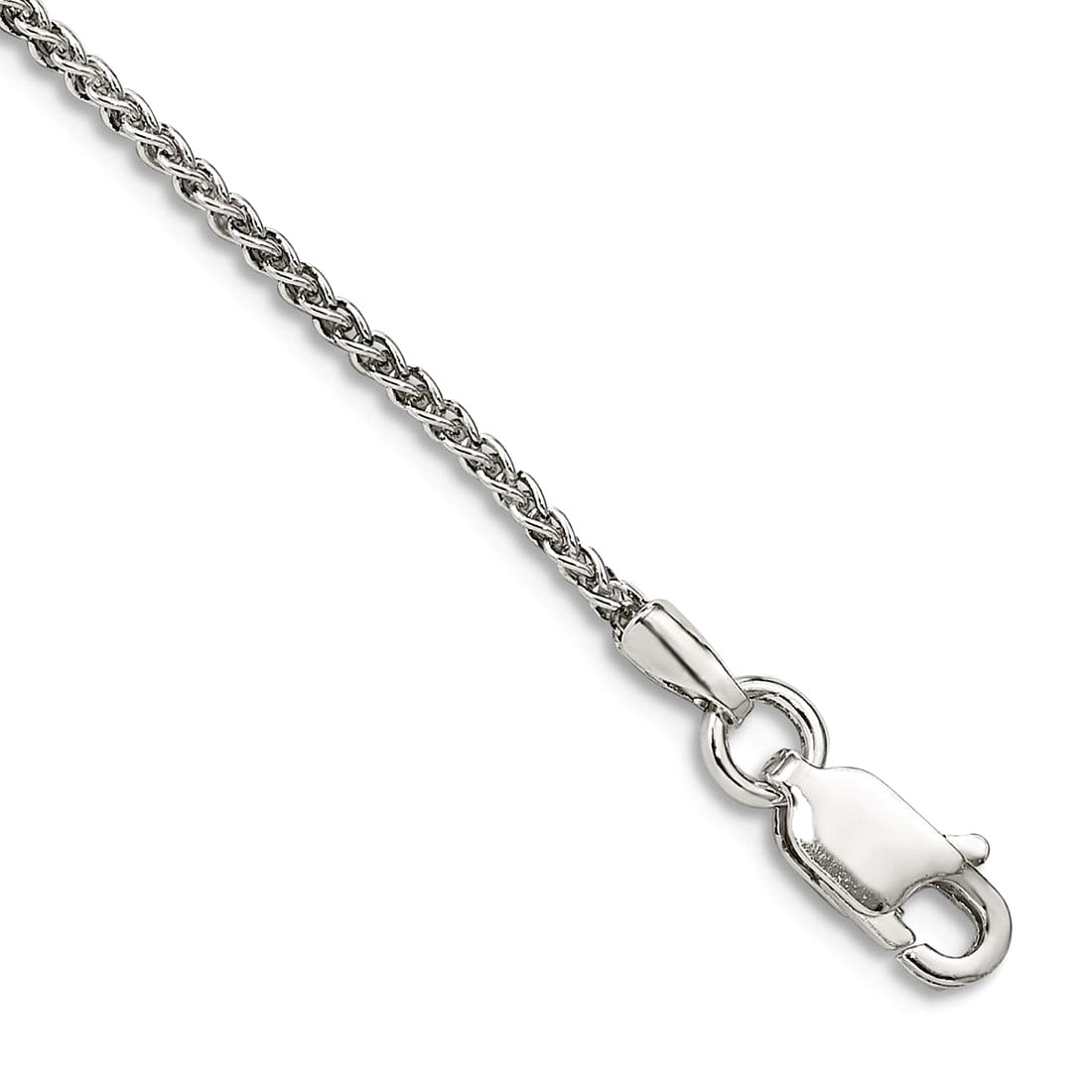 925 Sterling Silver 1.5mm Round Spiga Chain Anklet 10 Inch Anklet for Women and Men - 1.9 Grams