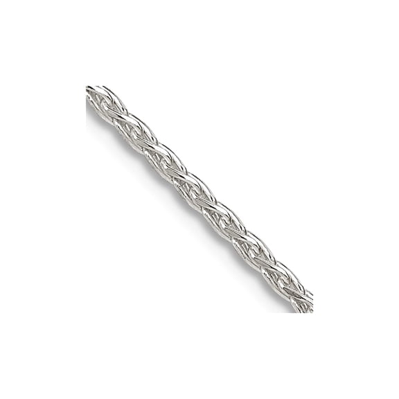 925 Sterling Silver 1.5mm Sparkle-Cut Spiga Chain Necklace 30 Inch Chain Necklace for Women and Men