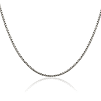 925 Sterling Silver 1.75mm Round Box Link Chain Necklace
