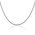 thumbnail image 1 of 925 Sterling Silver 1.85mm Rope Chain Twisted Link Necklace, 1 of 5