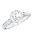 thumbnail image 1 of 925 Sterling Silver 1 Ctw Round 5.00mm Moissanite Solitaire With Accents Engagement Wedding Ring for Women, 1 of 5