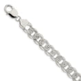 thumbnail image 1 of 925 Sterling Silver 10.5mm Pave Curb Chain Bracelet, 1 of 3