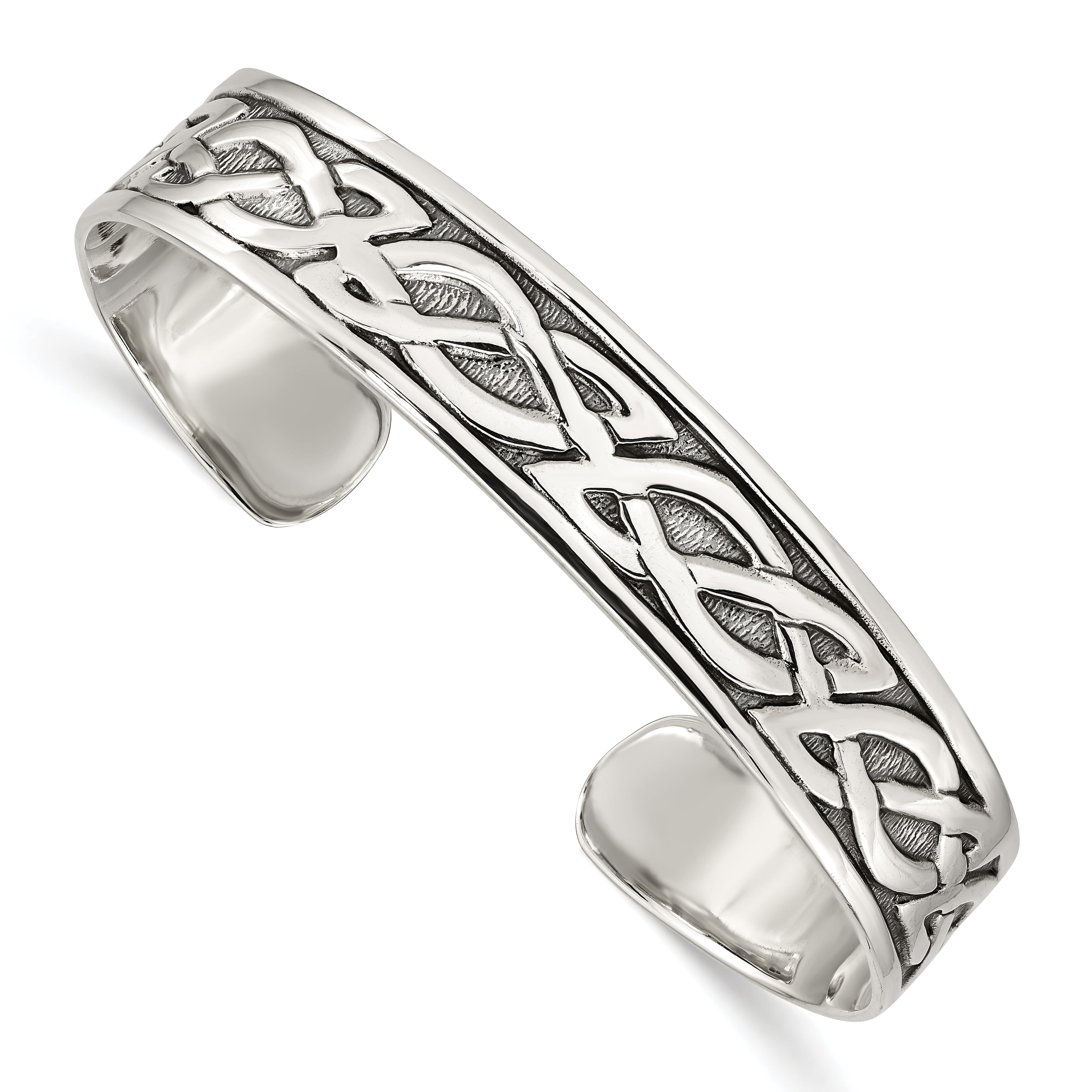 Personalised Celtic Design Sterling Silver Bangle Bracelet For Women – Expandable & Engraved