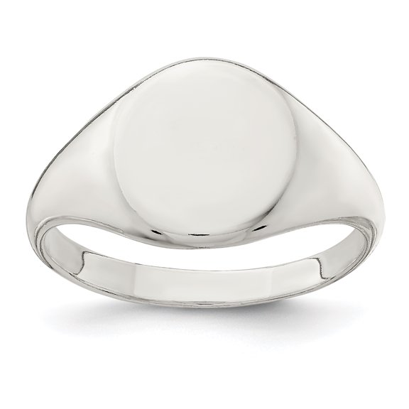 925 Sterling Silver 13x10mm Closed Back Signet Ring Size 10