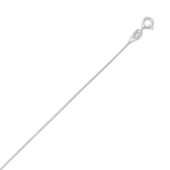 925 Sterling Silver 14 Inch Italian Snake Chain Necklace .8mm Wide With Spring-Ring Closure Chain Necklace