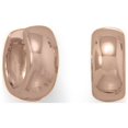 thumbnail image 1 of .925 Sterling Silver 14 Karat Rose Gold Plated Wide Huggie Hoop Women's Earrings, 1 of 1