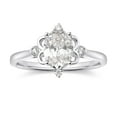 thumbnail image 1 of 925 Sterling Silver 14K White Moissanite Cubic Zirconia Engagement Ring Jewelry Gifts, 1 of 1