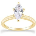 thumbnail image 1 of 925 Sterling Silver 14K Yellow Gold Finish Engagement Rings Marquise Cut Solitaire Wedding Promise Rings for Women, 1 of 1