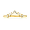 thumbnail image 1 of 925 Sterling Silver 14K Yellow Gold Moissanite Classic Irregullar Wedding Ring Jewelry Gifts, 1 of 5