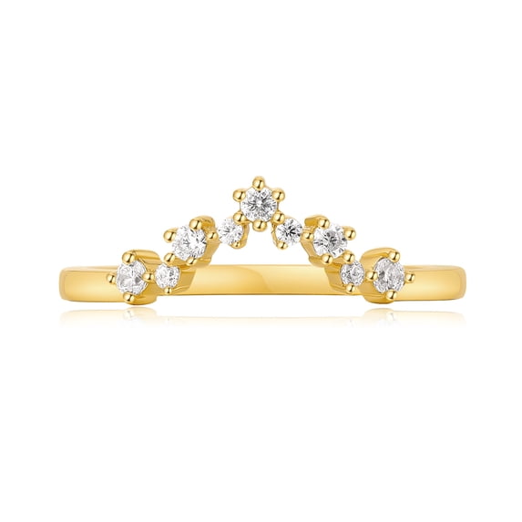 925 Sterling Silver 14K Yellow Gold Moissanite Classic Irregullar Wedding Ring Jewelry Gifts
