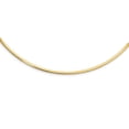 thumbnail image 1 of 925 Sterling Silver 14K Yellow Gold Plated Round Omega Necklace, Flex Layering Chain 2mm, Gold Round Omega Chain, Italian, 1 of 5