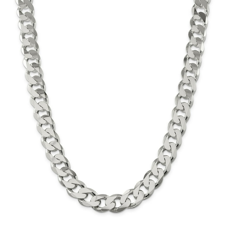 925 Sterling Silver 15mm Curb Chain 22 Inch