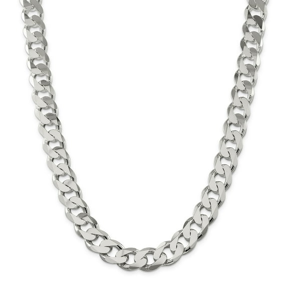 925 Sterling Silver 15mm Curb Chain 26 Inch