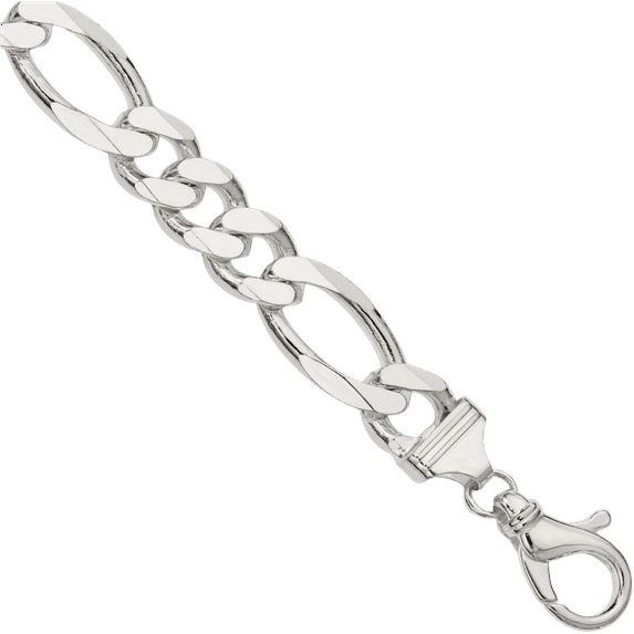 925 Sterling Silver Figaro Link Chain Bracelet
