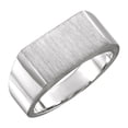 thumbnail image 1 of 925 Sterling Silver 15x9mm Brush Finished Top Polished Signet Ring Size 11 Ring for Women, 1 of 2