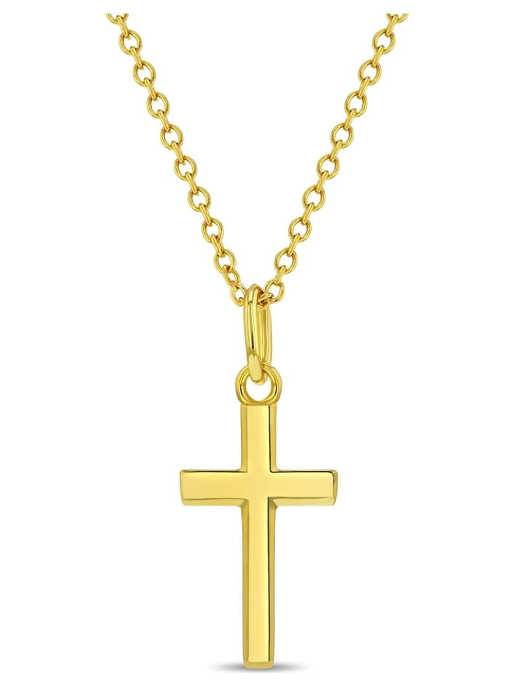 Tiny Gold Charms Thick Cross