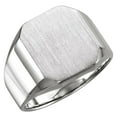 thumbnail image 1 of 925 Sterling Silver 16x14mm Polished Mens Octagon Signet Ring With Brush Finish -- Size 11 Ring for Men, 1 of 2