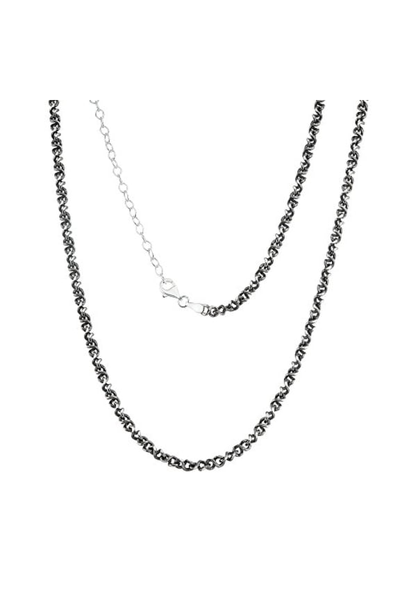 925 Sterling Silver 17" Infinity Link Chain Necklace