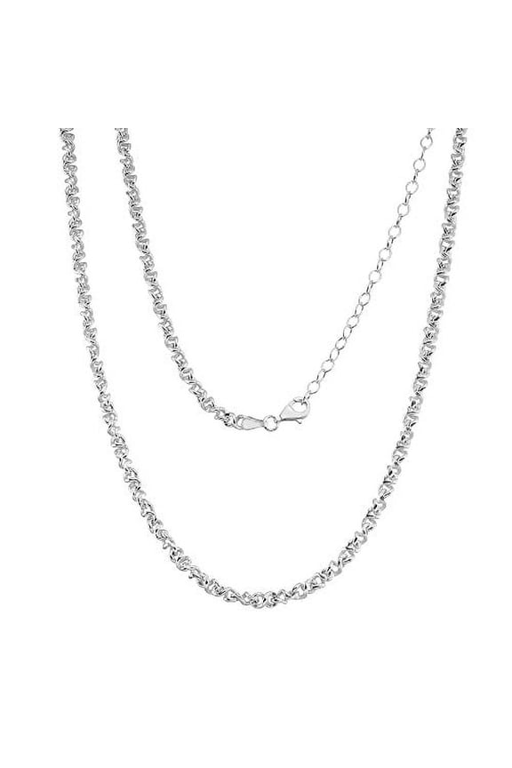 925 Sterling Silver 17" Infinity Link Chain Necklace