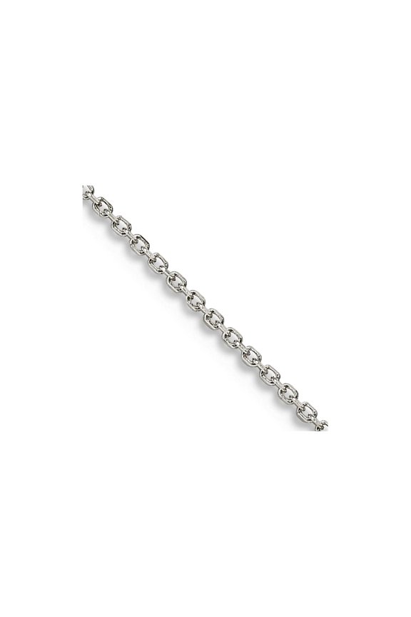 925 Sterling Silver 1mm 8 Sided Sparkle-Cut Cable Chain Necklace 14 Inch Chain Necklace - .8 Grams