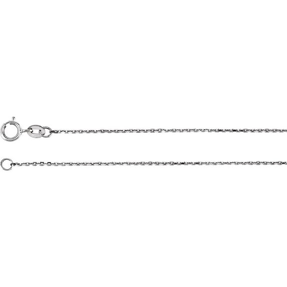 925 Sterling Silver 1mm Necklace 30 Inch Polished Sparkle-Cut Cable Chain With Spring-Ring Chain Necklace for Women and