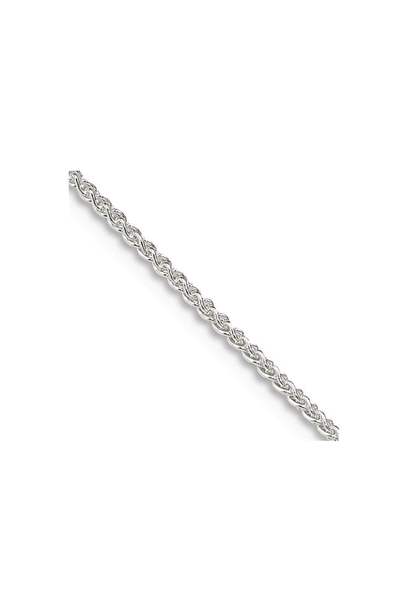 925 Sterling Silver 1mm Round Spiga Chain Necklace 14 Inch Chain Necklace - 1.3 Grams