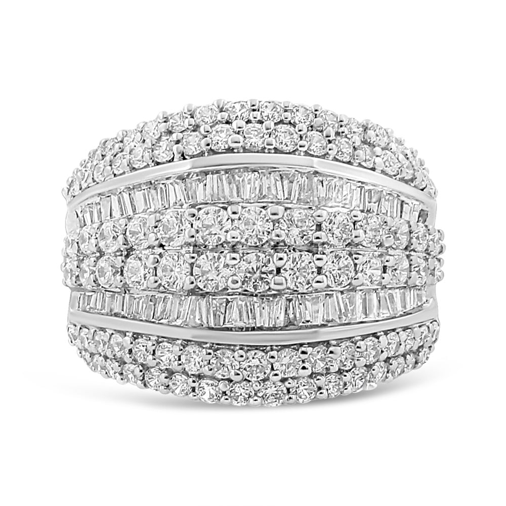 925 Sterling Silver Shiny Full Diamond Ring Cocktail Ring Round Perfect Cut  Cubic Zirconia Promise Rings CZ Single Row Diamond Ring Eternity