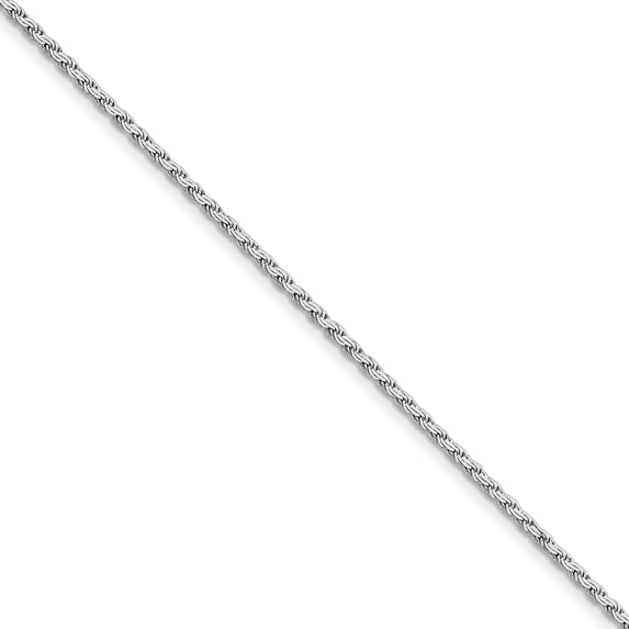 925 Sterling Silver 2.25mm Flat Rope Chain Bracelet