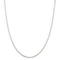 thumbnail image 1 of 925 Sterling Silver 2.2mm Fancy Diamond Cut Open Link Cable Chain w/ Spring Ring Clasp - 18", 1 of 5