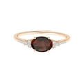 thumbnail image 1 of 925 Sterling Silver 2.5 Ctw Oval Garnet Horizontal Set Women Cluster Ring, 1 of 4