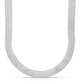 thumbnail image 1 of 925 Sterling Silver 2.5mm - 11.5mm Herringbone Chain, FREE Microfiber Cloth, ITProLux Flat Imperial Link Mens Womens Necklace, Giorgio Bergamo, 1 of 6