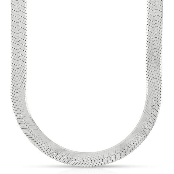 925 Sterling Silver 2.5mm - 11.5mm Herringbone Chain, FREE Microfiber Cloth, ITProLux Flat Imperial Link Mens Womens Necklace, Giorgio Bergamo