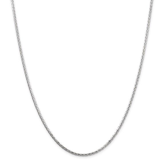 925 Sterling Silver 2.5mm Diamond-cut Spiga Chain 16 Inch