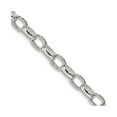 thumbnail image 1 of 925 Sterling Silver 2.5mm Oval Fancy Rolo Chain Necklace 22 Inch Chain Necklace for Women and Men, 1 of 2