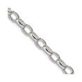 thumbnail image 1 of 925 Sterling Silver 2.5mm Oval Fancy Rolo Chain Necklace 30 Inch Chain Necklace for Women and Men, 1 of 2