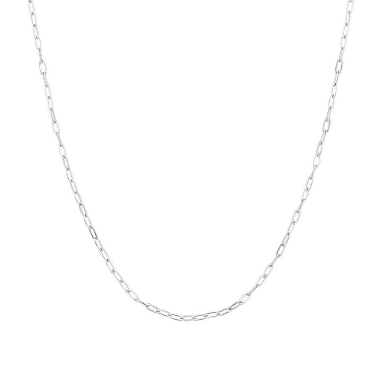 925 Sterling Silver 2.5mm Paperclip Chain Necklace 16 to 24