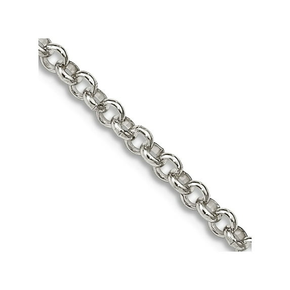 925 Sterling Silver 2.5mm Rolo Chain Necklace 30 Inch Chain Necklace for Women and Men - 11.1 Grams