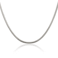 thumbnail image 1 of 925 Sterling Silver 2.5mm Round Cubetto Omega Snake Chain Herringbone Necklace, 1 of 4