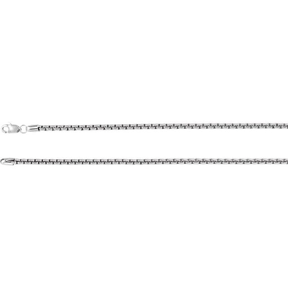 925 Sterling Silver 2.6mm Rounded Box 20 Inch Chain Chain Necklace for Women and Men - 15.6 Grams