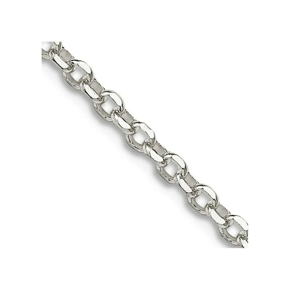 925 Sterling Silver 2.6mm Sparkle-Cut Cable Chain Necklace 22 Inch Chain Necklace for Women and Men