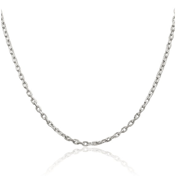 925 Sterling Silver 2.75mm Oval Cable Rolo Link Chain Belcher Necklace