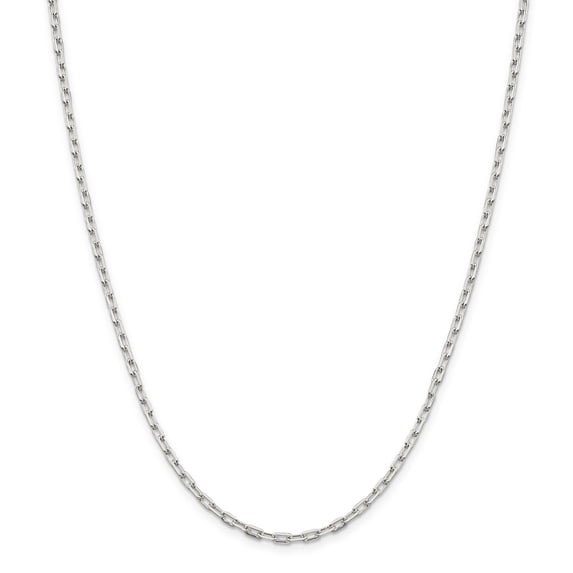 925 Sterling Silver 2.75mm Fancy Link Chain 16 Inch