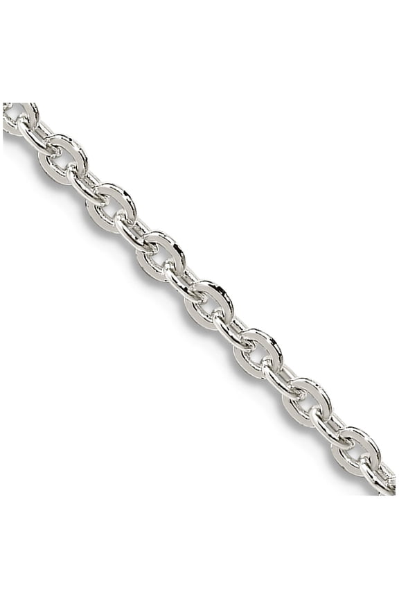 925 Sterling Silver 2.75mm Flat Cable Chain Necklace 20 Inch Chain Necklace for Women and Men