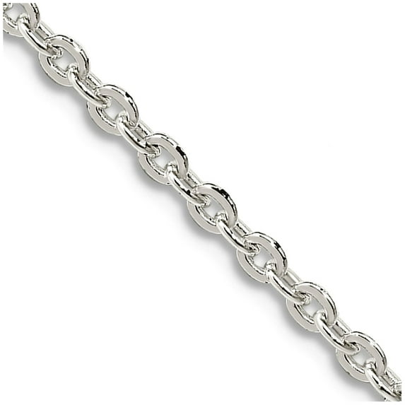 925 Sterling Silver 2.75mm Flat Cable Chain Necklace 24 Inch Chain Necklace for Women and Men